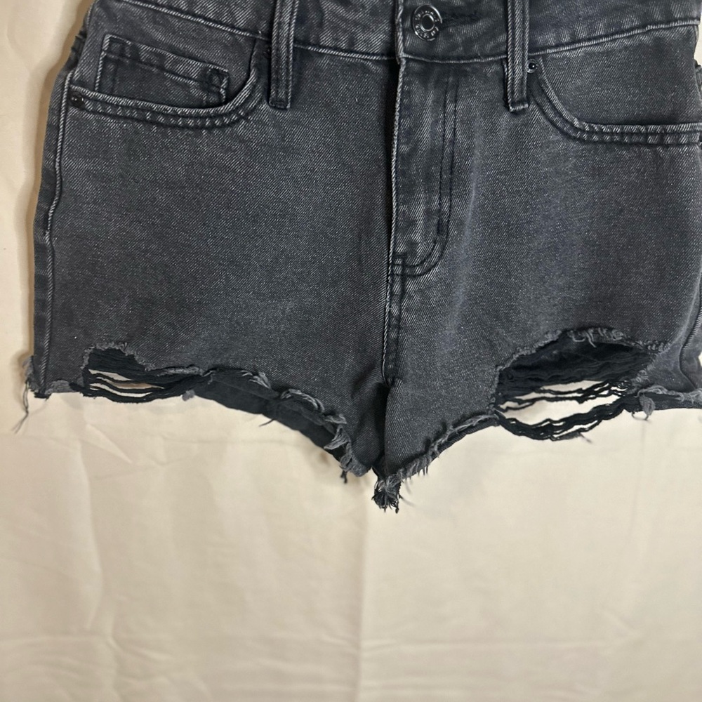 YMI Charcoal Distressed Jean Shorts